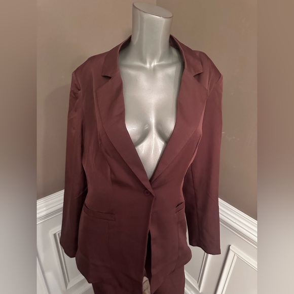 NWT FASHION NOVA Cut Out Pant Suit Chocolate Brown Sz XL - Picture 3 of 5